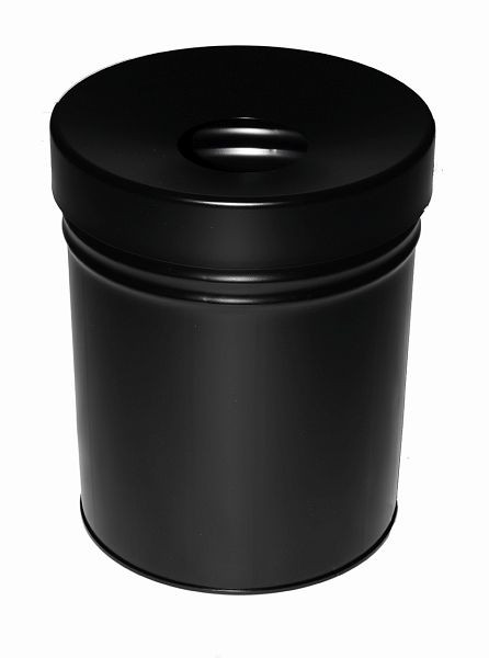 TKG afvalbak FIRE EX zwart, Ø 344 x H 415 mm, 370009