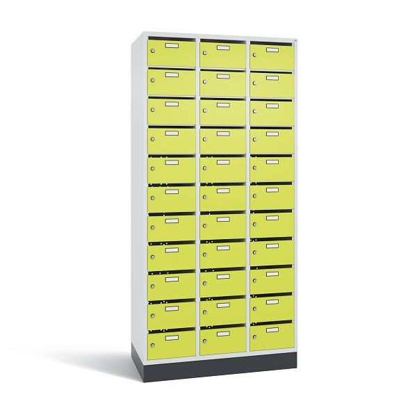 C+P Verteilerschrank 33 Fächer, H1950xB920xT490 mm, Grau/Viridingrün, 8170-311 S10115