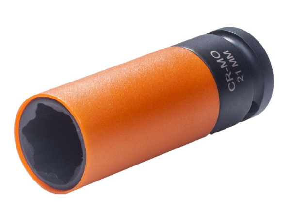 SW stalen wielmoerdop, 1/2", 21 mm, diep, 07888SB