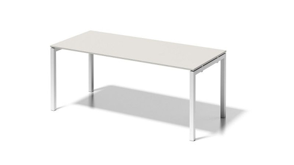 Bisley Cito bureau, 730 mm U-frame met vaste hoogte, H 19 x B 1800 x D 800 mm, grijswit/verkeerswit, DUF1808GW396