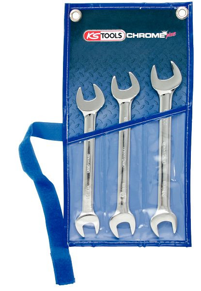 KS Tools CHROMEplus dubbele steeksleutelset, 3-delig, 518.0743