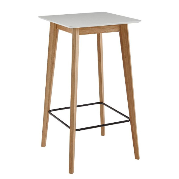 Wohnling bartafel 60x110x60 cm wit vierkant voor 4 personen, WL6.084
