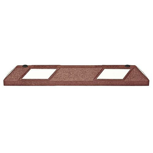 Moravia wielstopper, roodbruin-wit reflecterend, B 900 mm, incl. bevestigingsmateriaal