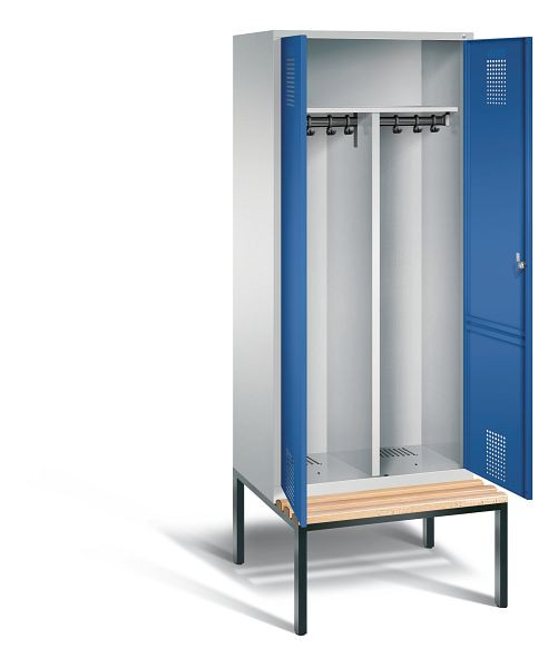 C+P zwart wit kastje Evolo, H2090xW810xD815mm, kleur: lichtgrijs / gentiaanblauw, 48052-22 S10012