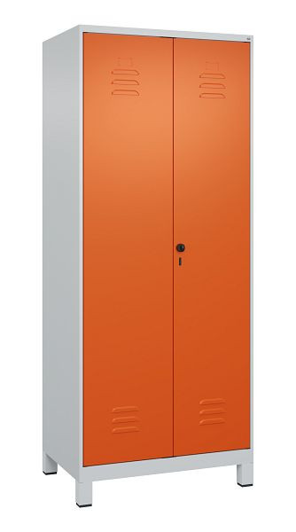 C+P Mehrzweckschrank Classic PLUS, Füße, 2 Abteile, 1950x800x500mm, 7035/2004, Drehriegel, Türen zueinanderschlagend, 080012-22B S10036