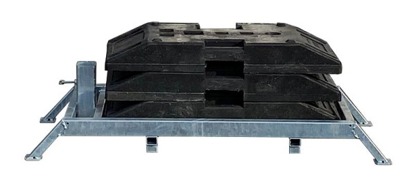 Schake bordstandaard volgens TL type Road voor het vasthouden van schachtbuizen 40 x 40 mm en 60 x 60 mm welke bevestigd worden met 2 stelschroeven, 35304-2
