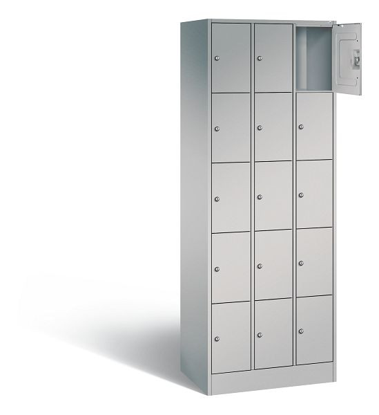 C+P lockerkast serie 8070, H1950xB680xD480mm, kleur: wit aluminium, 80700-30 S10049