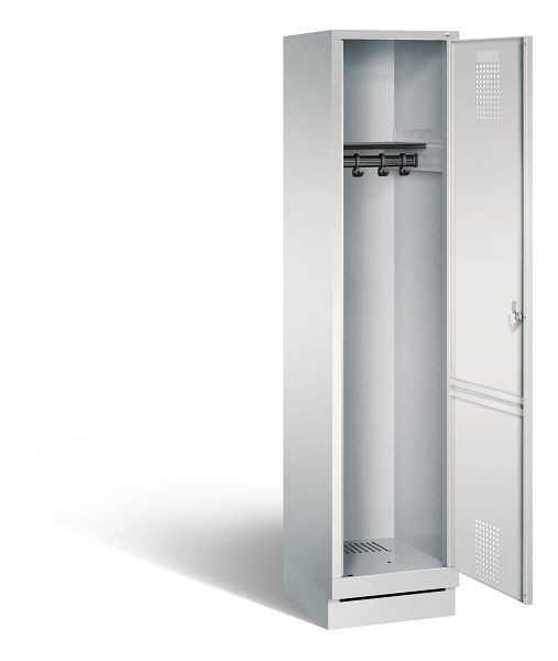 C+P garderobe Evolo, H1800xB420xD500mm, kleur: lichtgrijs, 48020-12 S10003