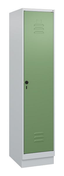 C+P luierkluis Classic PLUS met middenwand, bodem, 1800x400x500mm, 7035/6011, veiligheidsdraaigrendel, 0800207-12F S10006