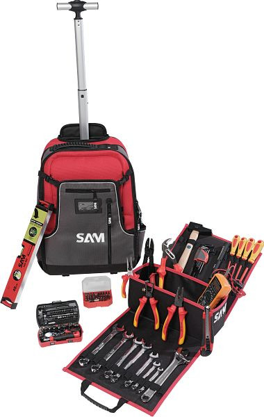 SAM trolleyrugzak 40 liter + 111 elektriciengereedschap, CP-ELEC2