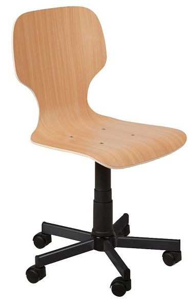 ANKE bureaustoel; Hoogte 460 - 650 mm; Hoogteverstelling 420-540 mm; 5-poots, imitatie zit- en rugleuning, kleur RAL 9005, 950.010