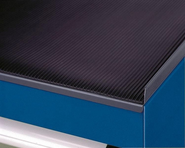KLW opstaande rand met 3-zijdige rand en ingelegde rubberen groeven voor gereedschapskasten en gereedschapswagens 419 x 750 x 19 mm B x D x H, SDB-ARR3G