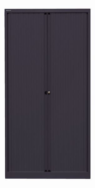 Bisley rolluikkast EuroTambour, 4 planken, 5 OH, rolluik zwart, body zwart, ET410194S5633