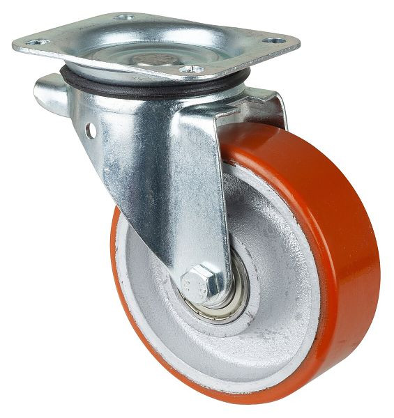 BS-wielen Zwaarlastwiel, wielbreedte 40 mm, wiel-Ø 150 mm, draagvermogen 450 kg, loopvlak polyurethaan gegoten 95 Shore A, gegoten, kogellagers, N100.C10.152