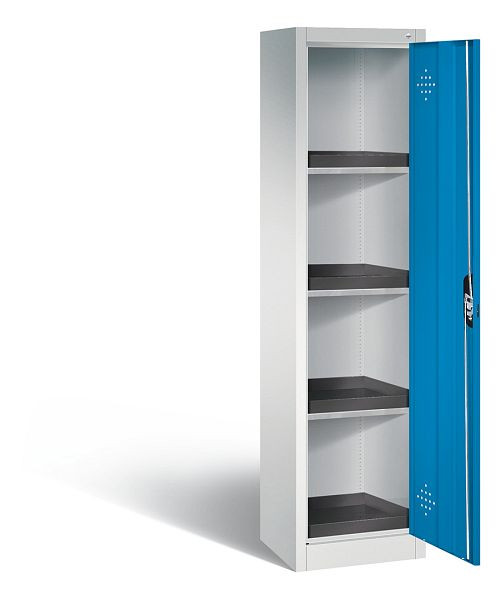 C+P klimaatkast Acurado, H1950xW502xD500mm, kleur: lichtgrijs/lichtblauw, verzonken handgreep, 8901-316 S10110