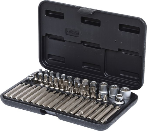 KS Tools 1/4"+3/8"+1/2" Torx doppen- en bitset, 57-delig, 911.4305