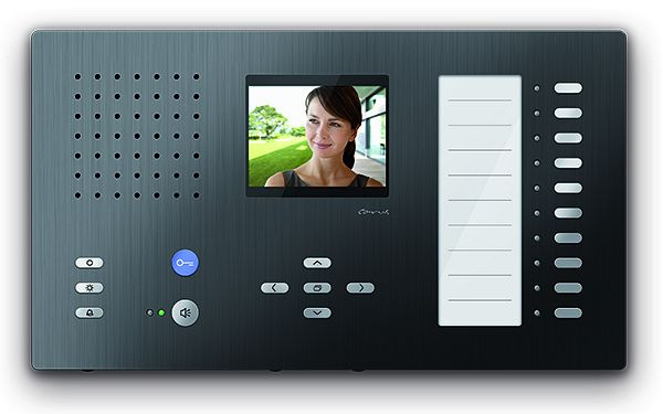TCS video binnenstation voor handsfree serie Carus ADAPTO + 10 toetsen, opbouw zwart, CAI2200-0156