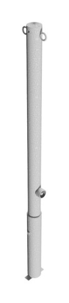Schake afzetpaal, stalen buis Ø 60 x 2,5 mm, afneembaar met driehoekslot, thermisch verzinkt, met 2 ogen, 460F/2
