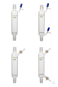 Rettberg omgekeerde frit, 500 ml, glazen kraan, 2x kern NS 29/32, filterplaat porositeit 1, 107000127