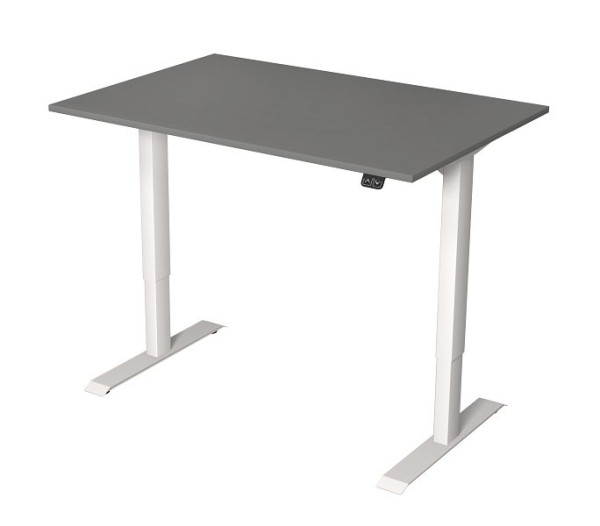Kerkmann zit-statafel B 1200 x D 800 mm, elektrisch in hoogte verstelbaar van 720-1200 mm, grafiet, 10359812