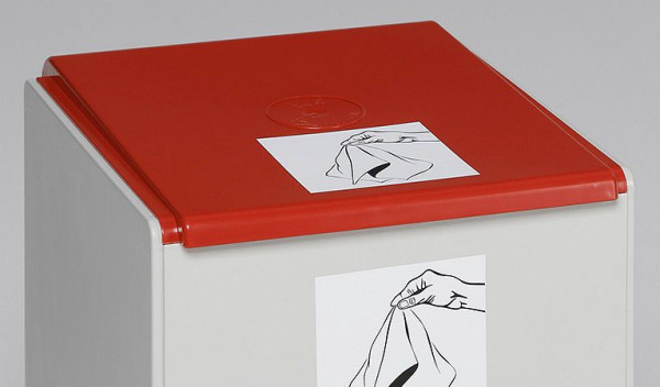 VAR deksel voor kunststof bak 60 l, rood, 38107