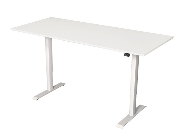 Kerkmann zit-statafel B 1800 x D 800 mm, elektrisch in hoogte verstelbaar van 720-1200 mm, wit, 10360510