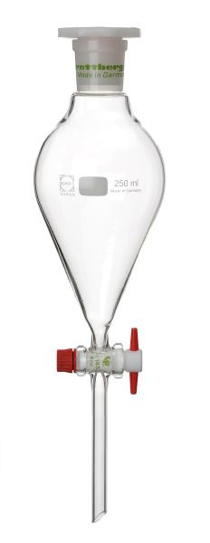 Rettberg scheitrechter, 4000 ml, niet-gegradueerd, PTFE-sleutel NS 29/10 mm, PE-stop NS 45/40, 114112072