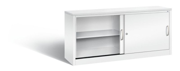 C+P dressoir met schuifdeuren Acurado, H720xB1600xD400mm, kleur: verkeerswit, beugelgreep, 2 niveaus, 5724-00 S10344