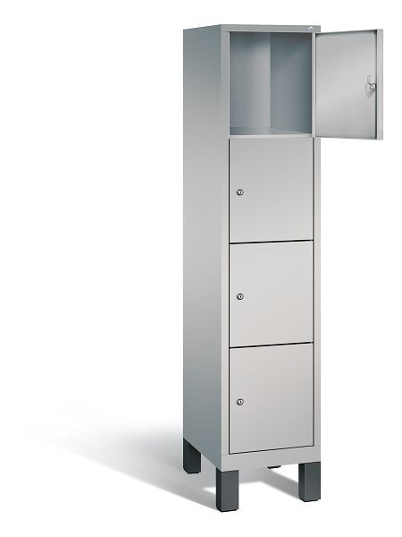 C+P lockerkast Evolo, H1850xB420xD500mm, kleur: wit aluminium, 48010-124 S10002