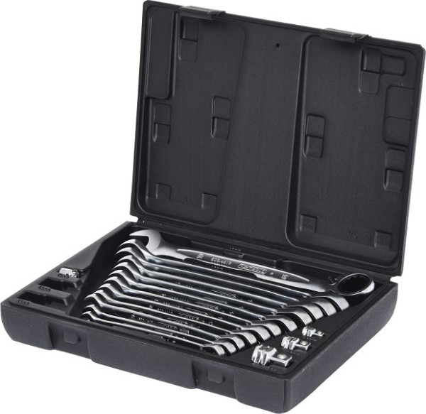 KS Tools GEARplus ratel-ringsleutelset, omschakelbaar, 16-delig, 503.4666