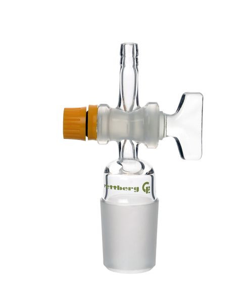 Rettberg overgangsstuk, kegel NS 29/32 naar olijf 9 mm, met rechte buis en tap NS 14,5/2,5 mm boring, borosilicaatglas 3,3, 107000448