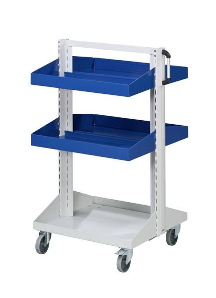 ANKE basic car tubs; 800 x 720 x 1350 mm; RAL 7035/5010; met 4 x lade 350 mm (2 x per zijde), 962.023