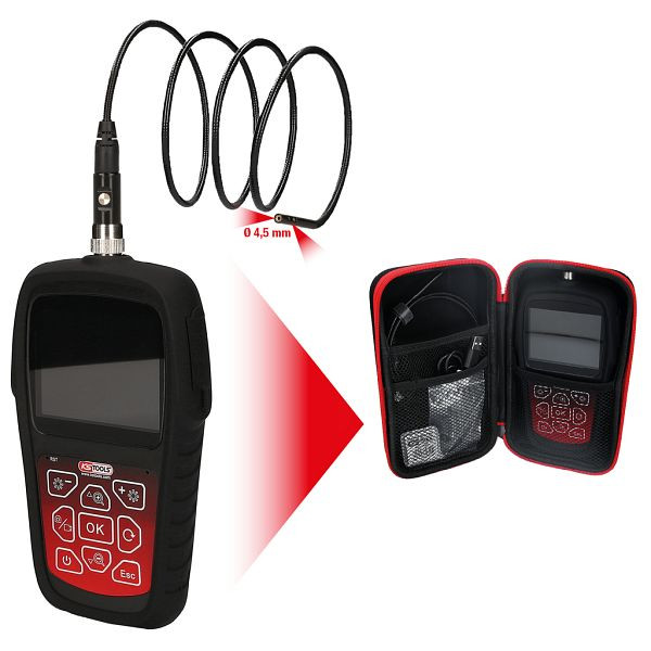 KS Tools HD-videoscoopset met diameter 4,5 mm 0° en 90° HD frontcamerasonde, schakelbaar, 550.7530
