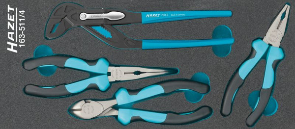 Hazet tangenset, aantal gereedschappen: 4, HAZET Safety Insert System (SIS), 163-511/4