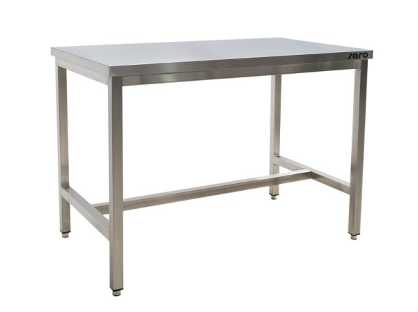 Saro roestvrijstalen tafel, zonder onderblad - 700 mm diep, 2000 mm, 700-1040