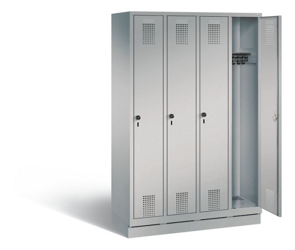 C+P garderobe Evolo, H1800xB1190xD500mm, kleur: wit aluminium, 48020-40 S10109