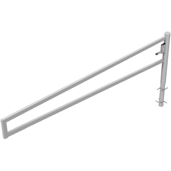 Stone HGS slagboom 360° draaibaar, 3500 mm/zonder verf, profielcilinderslot met verschillende sleutels, voor inzetting in beton, 4013.35z
