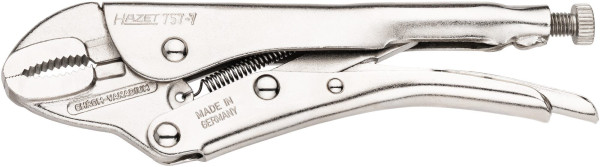 Hazet-greeptang, halfronde bekken, snelspanhendel, draadknipper, oppervlak: vernikkeld, afmetingen / lengte: 180 mm, 757-7