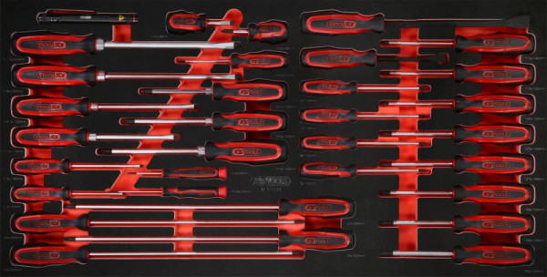 KS Tools schroevendraaierset in schuimrubberen inzetstuk, 33-delig, 813.1033