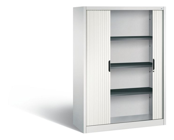 C+P rolluikkast Omnispace, H1660xB1200xD420mm, kleur: lichtgrijs/verkeerswit, verzonken greep, 4 niveaus, 3213-00 S10147