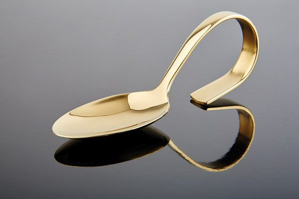 APS gourmetlepel -CLASSIC-, lengte: 12 cm, 18/8 roestvrij staal, goudlook, 00691