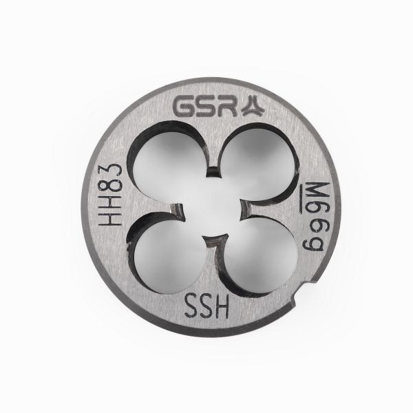 GSR-matrijs DIN EN 22568 (DIN 223) metrische schroefdraad rechts HSS M 6, 00402190