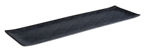 APS GN 2/4 dienblad -DARK WAVE-, 53 x 16,2 cm, hoogte: 2 cm, melamine, binnen: decor, buiten: zwart, 84903