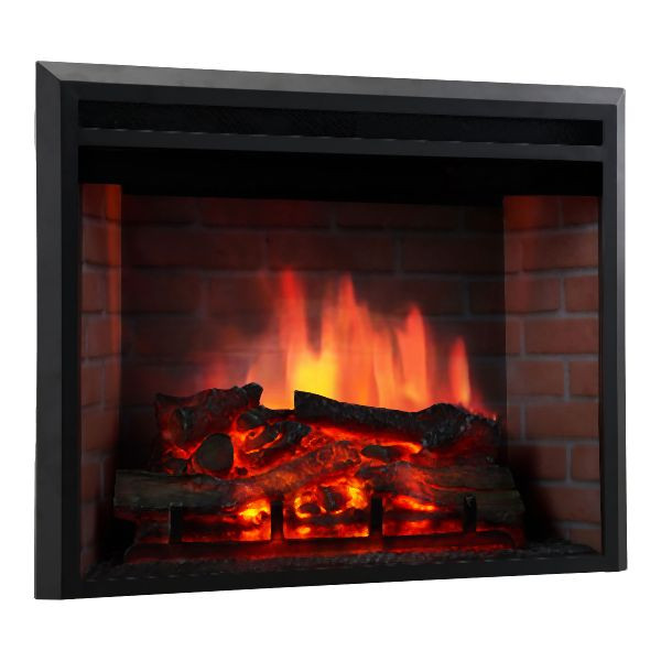 KAMINIO elektrische haard LUCA 30", zwart, met verwarming, EF01-30