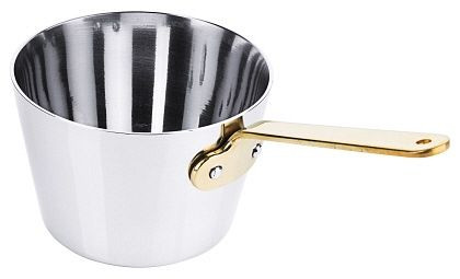 Contacto Mini steelpan 8,5 cm met messing handvat, 3395/090