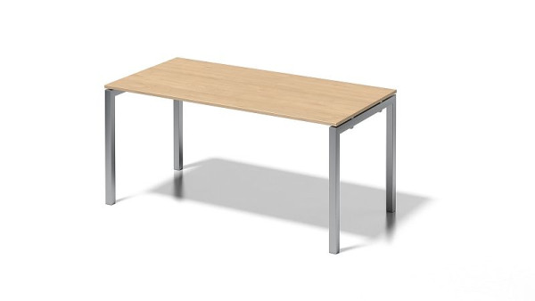 Bisley Cito bureau, 730 mm U-frame met vaste hoogte, H 19 x B 1600 x D 800 mm, esdoorn/zilver, DUF1608MP355