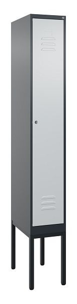 C+P luierkluis Classic PLUS met middenwand, frame, 2120x300x500mm, 7016/7035, cilinderslot, 0800307-10F S10028