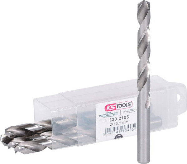 KS Tools HSS-G spiraalboor, 10,5 mm, 5 stuks, 330.2105