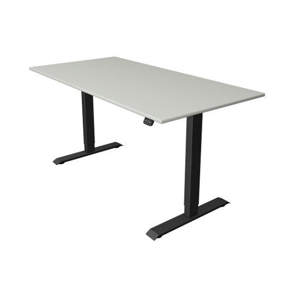 Kerkmann zit-statafel B 1600 x D 800 mm, elektrisch in hoogte verstelbaar van 740-1230 mm, lichtgrijs, 10181311