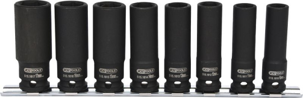 KS Tools 3/8" zeskant-krachtdoppenset, lang, 8-delig, 515.0648